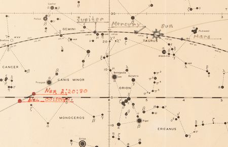 Lot #8081 Gemini 9 Flown Constellation Chart and Greek Alphabet Cue Card - Signed and Flight-Certified by Gene Cernan - Image 5