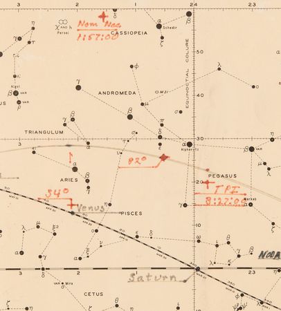 Lot #8081 Gemini 9 Flown Constellation Chart and Greek Alphabet Cue Card - Signed and Flight-Certified by Gene Cernan - Image 6