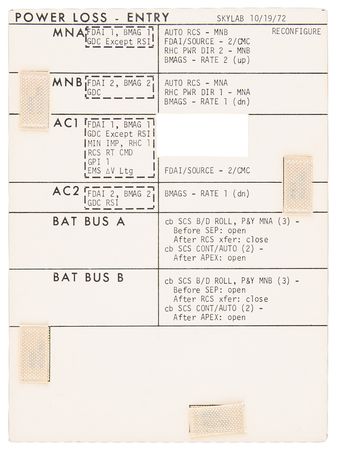 Lot #8523 Skylab 4 Cue Card - Attested as Flown - Image 2