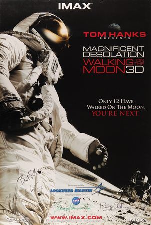 Lot #8210 Buzz Aldrin Signed Poster - Magnificent Desolation (27˝ x 40˝) - Image 1