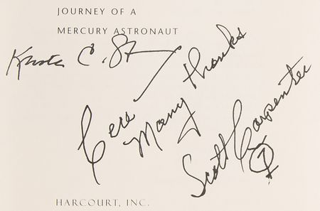 Lot #8038 Scott Carpenter Signed Book - For Spacious Skies - Image 2