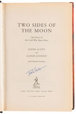 Lot #8362 Dave Scott Signed Book - Two Sides of the Moon - Image 4