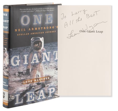 Lot #8241 Leon Wagener Signed Book - One Giant Leap - Image 1
