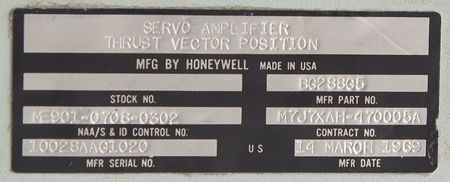 Lot #8470 Apollo Command Module Thrust Vector Servo Amplifier - Image 5