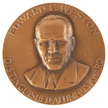 Lot #8061 Wally Schirra's 1962 'Edward F. Weston Distinguished Alumnus Award' Medal - Image 1