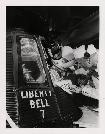 Lot #8027 Gus Grissom Signed 'Liberty Bell 7' Photograph - Image 1