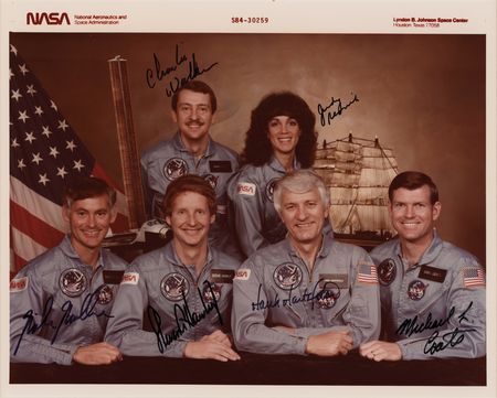Lot #8564 STS-41-D Signed Photograph - Image 1