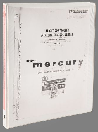 Lot #8509 Gene Kranz's Mercury Control Center - Flight Controller Procedures Manual (Preliminary) - Image 1