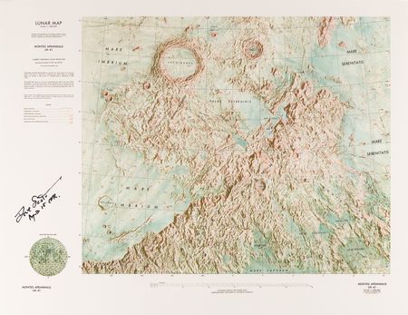 Lot #8360 Dave Scott Signed Print of 'Montes Apenninus' (22˝ x 17˝) - Image 1