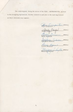Lot #8030 Mercury Astronauts (6) Document Signed - Grissom and Company Hire a New Agent and Financial Advisor in October 1965 - Image 4