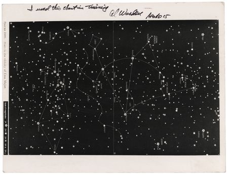 Lot #8363 Al Worden's Apollo 15 Training-Used Star Chart - Image 1