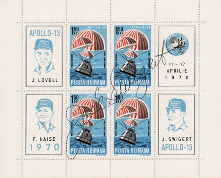 Lot #8426 Astronauts Signed 'Sieger' Stamp Collection (20) with Neil Armstrong - Image 13
