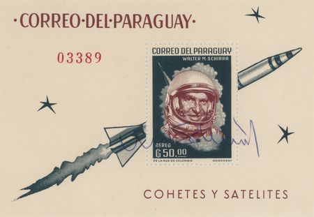 Lot #8426 Astronauts Signed 'Sieger' Stamp Collection (20) with Neil Armstrong - Image 14