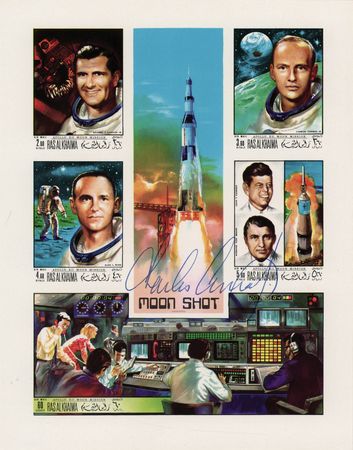 Lot #8426 Astronauts Signed 'Sieger' Stamp Collection (20) with Neil Armstrong - Image 3