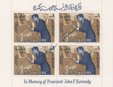 Lot #8426 Astronauts Signed 'Sieger' Stamp Collection (20) with Neil Armstrong - Image 9