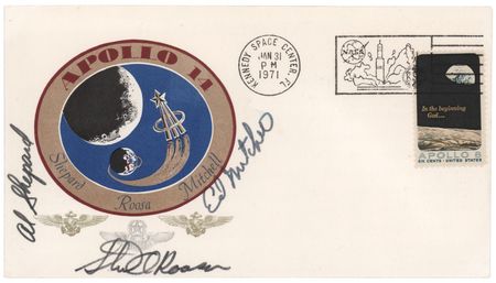 Lot #8319 Apollo 14 Crew-Signed 'Type 1' Insurance Cover - Image 1