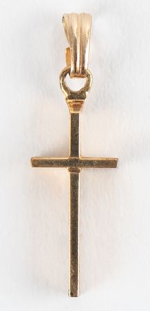 Lot #8245 Apollo 12 Attested Flown Gold Cross Pendant - From the Personal Collection of Alan Bean - Image 1