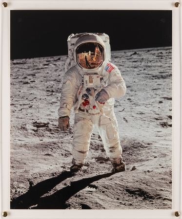 Lot #8202 Buzz Aldrin Signed Print and Limited Edition Moonfire Book - Image 2