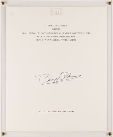 Lot #8202 Buzz Aldrin Signed Print and Limited Edition Moonfire Book - Image 3