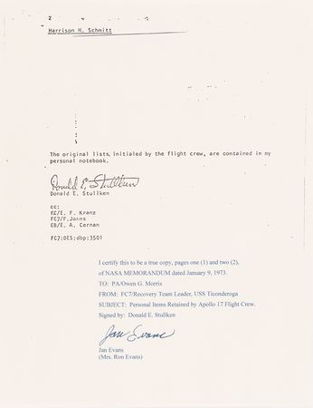 Lot #8395 Apollo 17 Cloth Strap (Attested as Flown) - From the Collection of CMP Ron Evans - Image 4