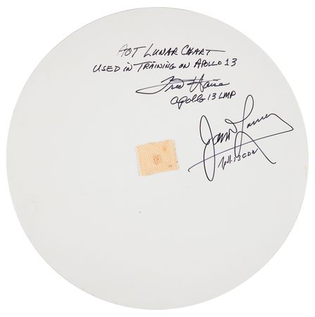 Lot #8280 Apollo 13 Training-Used Star Chart Signed by James Lovell and Fred Haise - Image 1