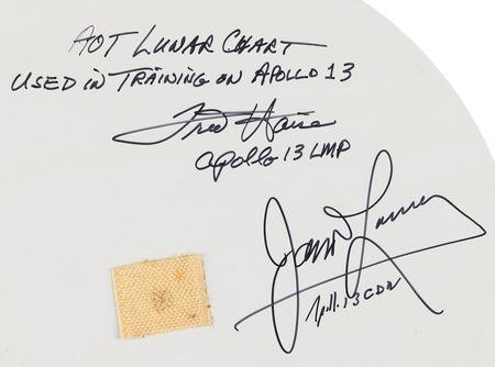 Lot #8280 Apollo 13 Training-Used Star Chart Signed by James Lovell and Fred Haise - Image 2