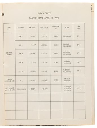 Lot #8279 Apollo 13 Training-Used 'Lunar Landmark Maps' Booklet Signed by James Lovell and Fred Haise - Image 3