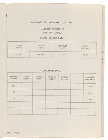 Lot #8279 Apollo 13 Training-Used 'Lunar Landmark Maps' Booklet Signed by James Lovell and Fred Haise - Image 4