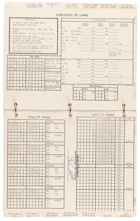 Lot #8390 Gene Cernan's Apollo 17 Lunar Surface-Flown 'LM Data Card Book' - All (20) Pages Signed and Flight-Certified by CDR Cernan - Image 11