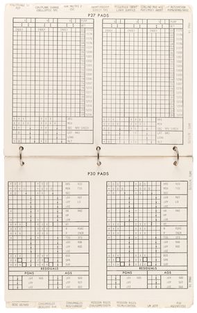 Lot #8390 Gene Cernan's Apollo 17 Lunar Surface-Flown 'LM Data Card Book' - All (20) Pages Signed and Flight-Certified by CDR Cernan - Image 12
