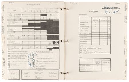 Lot #8390 Gene Cernan's Apollo 17 Lunar Surface-Flown 'LM Data Card Book' - All (20) Pages Signed and Flight-Certified by CDR Cernan - Image 16
