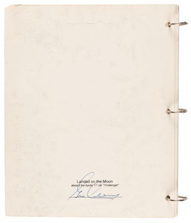 Lot #8390 Gene Cernan's Apollo 17 Lunar Surface-Flown 'LM Data Card Book' - All (20) Pages Signed and Flight-Certified by CDR Cernan - Image 23