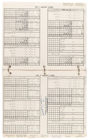 Lot #8390 Gene Cernan's Apollo 17 Lunar Surface-Flown 'LM Data Card Book' - All (20) Pages Signed and Flight-Certified by CDR Cernan - Image 7