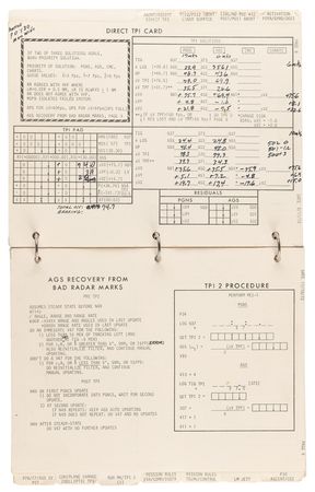 Lot #8390 Gene Cernan's Apollo 17 Lunar Surface-Flown 'LM Data Card Book' - All (20) Pages Signed and Flight-Certified by CDR Cernan - Image 9