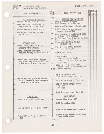 Lot #8451 Apollo 15, 16, and 17 'EVA and Lunar Surface' Manuals and Documents - Image 21