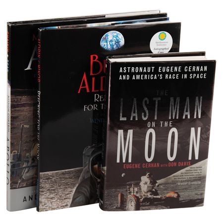 Lot #8445 Moonwalkers (3) Signed Books - Aldrin, Bean, and Cernan - Image 1