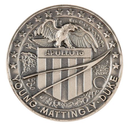 Lot #8374 Apollo 16 Unflown Robbins Medallion - From the Personal Collection of Edgar Mitchell - Image 1