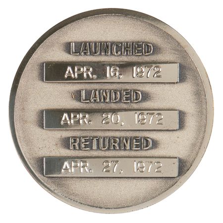Lot #8374 Apollo 16 Unflown Robbins Medallion - From the Personal Collection of Edgar Mitchell - Image 2