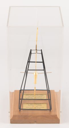 Lot #8606 Space Archive of S. Neil Hosenball, NASA's General Counsel, with Flown Flags, Certificates, 'Space Cans,' and a Rare 'Goddard Space Flight Center' Rocket Model - Image 5
