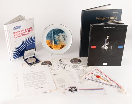 Lot #8606 Space Archive of S. Neil Hosenball, NASA's General Counsel, with Flown Flags, Certificates, 'Space Cans,' and a Rare 'Goddard Space Flight Center' Rocket Model - Image 8