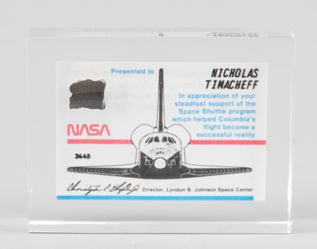 Lot #8526 Skylab Flown Fragment and Space Shuttle Columbia Heat Shield Fragment - Image 2