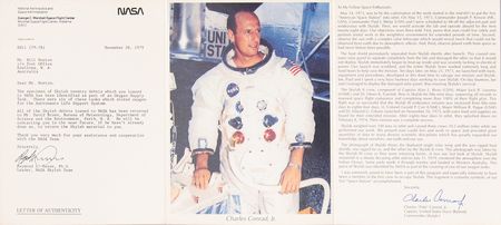 Lot #8526 Skylab Flown Fragment and Space Shuttle Columbia Heat Shield Fragment - Image 9