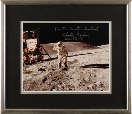 Lot #8380 Charlie Duke Signed Photograph and Signature - Image 2