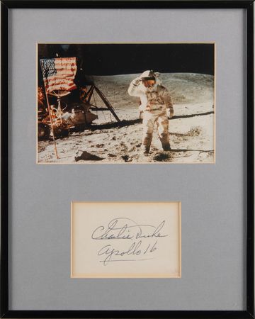 Lot #8380 Charlie Duke Signed Photograph and Signature - Image 3