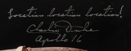 Lot #8380 Charlie Duke Signed Photograph and Signature - Image 4
