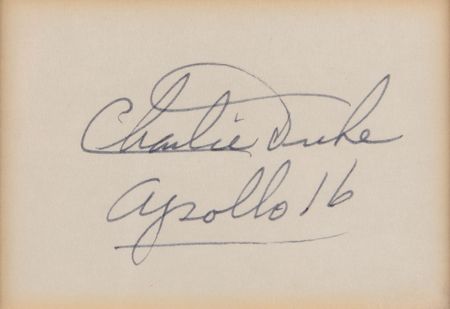 Lot #8380 Charlie Duke Signed Photograph and Signature - Image 5