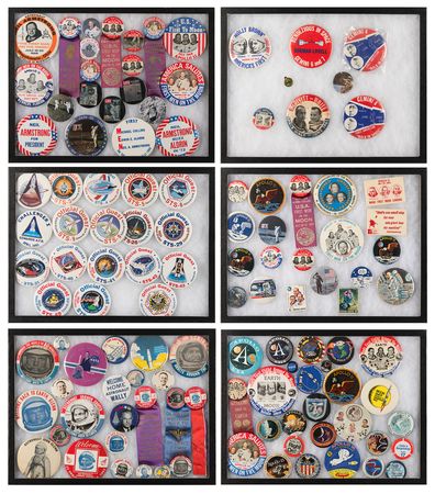 Lot #8428 Mercury, Gemini, Apollo, and Space Shuttle Pins and Buttons Collection (250+) - Image 2