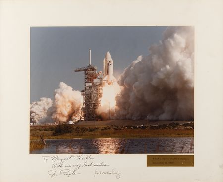 Lot #8560 STS-2 Oversized Crew-Signed Photograph - Image 2