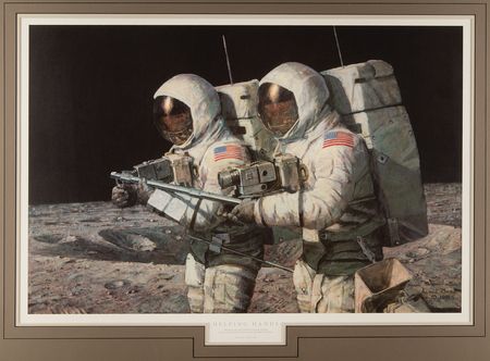 Lot #8260 Alan Bean Signed Print - 'Helping Hands' (Ltd. Ed. #666/850) - Image 2