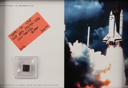 Lot #8543 Bruce McCandless Signed Photograph and Space Shuttle Discovery Tile Fragment - Image 5